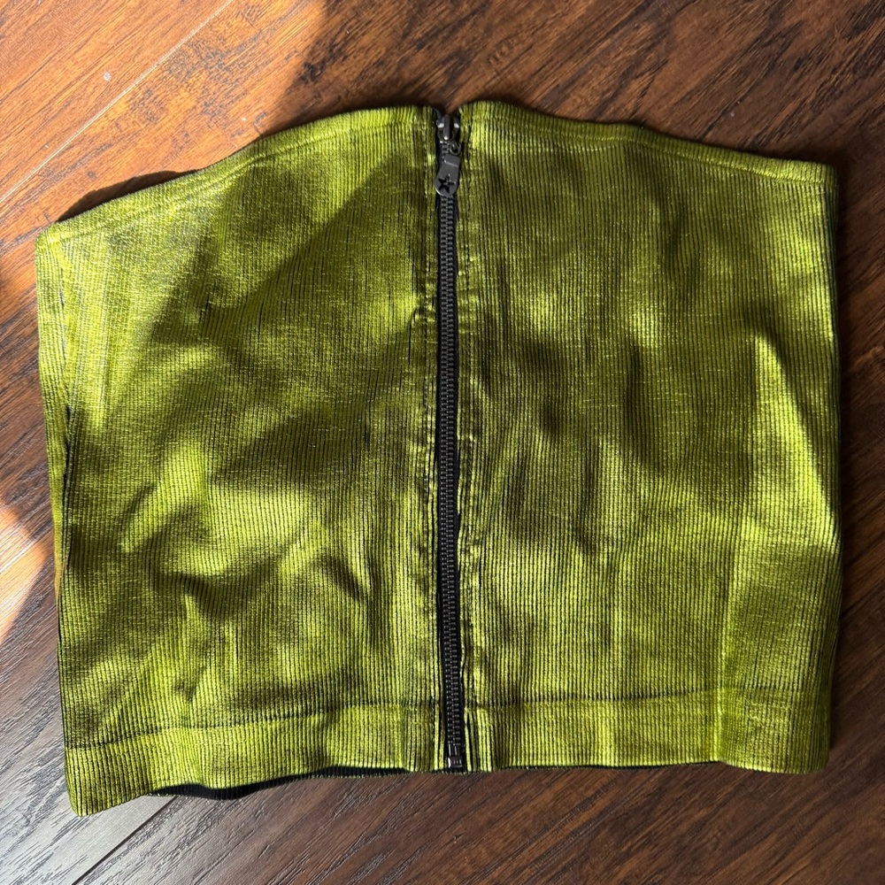 Green metallic Tube top